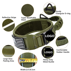Stock gran oferta <span class=keywords><strong>de</strong></span> nailon resistente fuerte ajustable con hebilla <span class=keywords><strong>de</strong></span> Metal para <span class=keywords><strong>perros</strong></span> grandes collar táctico para mascotas conjuntos <span class=keywords><strong>de</strong></span> correa Collar <span class=keywords><strong>de</strong></span> perro - Product Image 2