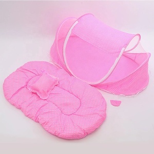Travel Baby Crib Mosquito Net with Elastic Bottom See Through Mesh for Stroller Car Seat <b>Scratch</b> Proof Fold - Product Image 2