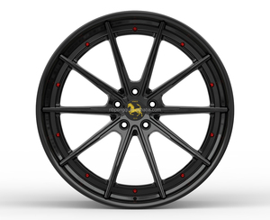 Venta Especial <span class=keywords><strong>de</strong></span> Ruedas <span class=keywords><strong>de</strong></span> 2 Piezas para Automóviles <span class=keywords><strong>de</strong></span> Pasajeros con Barril Negro Brillante, Pernos Rojos y Tapa Central Personalizable para <span class=keywords><strong>Ferrari</strong></span> 296 GTS - Product Image 1