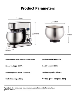Mixeur Électrique Multifonctionnel de <span class=keywords><strong>Cuisine</strong></span> en Promotion – Batteur sur Socle Polyvalent pour Préparer vos Ingrédients - Product Image 3