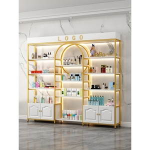 Lujosa Estación de Espejo Moderna de Madera para Barbería con Iluminación LED, Montada en Pared, Luminosa y Duradera, con Estante de Almacenamiento Opcional para Salón de Peluquería - Product Image 4
