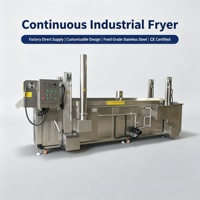 Ligne de friture continue clé en main, machine à frire automatique à bande transporteuse pour les chips de pommes de terre, les frites, les snacks, pour les usines de transformation