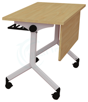 Table de formation pliable en bois mobile de conception moderne Bureau de conférence combiné avec roues pour l'école