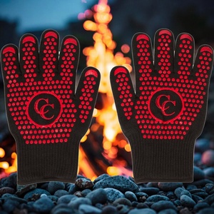 Heat Resistant Silicone Oven Gloves Non-Slip Safety Gloves for Barbecue and <b>Microwave</b> Insulation for Kitchen Use - Product Image 6