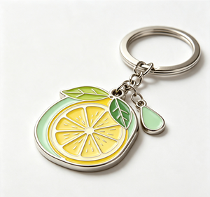 Custom Lemon Fruit Zinc Alloy Keychain Enamel Charm Coin Holder <b>Key</b> <b>Ring</b> for <b>Bags</b> and <b>Keys</b> - Product Image 4