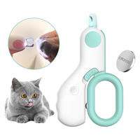 Coupe-ongles pour chien et chat avec lumières LED, LED lumineuses pour une visualisation rapide des vaisseaux sanguins des ongles, coupe-ongles ergonomique pour animaux de compagnie