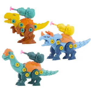 Amazon Hot Selling Assem ble Spiel Dinosaurier DIY Spielzeug Set Launch Soft Bullets Puzzle Tier Bau Spielzeug