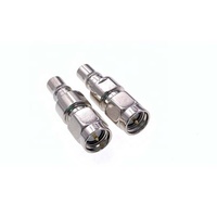 Adaptateur coaxial RF droit à sertir, connecteur femelle QMA vers connecteur mâle SMA, en cuivre, 50 Ohms, à déconnexion rapide