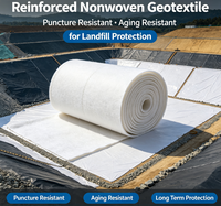 Géotextile non tissé renforcé, résistant aux perforations et au vieillissement, pour la protection des décharges.