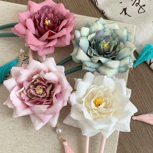 Nouvelles Épingles à Cheveux Fleurs Printemps-Été Dégradé de Couleur Rose Fleur de Mariage Accessoires <span class=keywords><strong>pour</strong></span> Femmes - Product Image 1