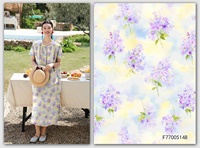    Tissu en coton 100 % pour robe femme, imprimé floral numérique, pour quilting, travaux manuels, couture DIY