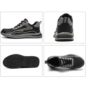 Le più nuove scarpe antinfortunistiche formali con punta composita Standard nera 2023 scarpe antinfortunistiche da donna con tessitura a mosca scarpe Safeti in pelle