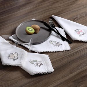 Handbestickte Stoffservietten im Ins-Stil mit Fruchtmotiven, wiederverwendbare, wärmeisolierende Tischsets für Restaurant, Haushalt und Hochzeiten. - Product Image 3