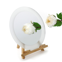 Miroirs en verre concaves de maquillage cosmétique grossissant rond du fabricant professionnel 2X 5X 7X 10X tailles de coupe caractéristiques personnalisées