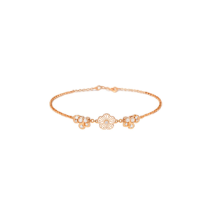 Pulsera de cristal de acero inoxidable 316L con baño de oro PVD y diseño de flor para mujer. - Product Image 2