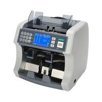 Machine de comptage et de vérification de billets de banque multidevises, prend en charge le comptage des dollars américains, des euros, des yuans chinois, etc., et affiche les résultats.
