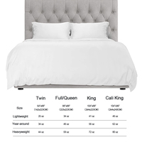 2023 nouveauté reine roi taille microfibre hiver chambre refroidissement blanc duvet d'oie lit couette ensemble de literie