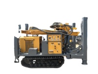 Foreuse rotative sur chenilles HR-180Y 180M pour puits d'eau, équipement de forage de roche DTH à moteur diesel
