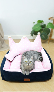 2024 Offre Spéciale écologique lavable <span class=keywords><strong>chien</strong></span>/chat nid lit <span class=keywords><strong>Super</strong></span> doux bleu canapés Durable hiver chaud chauffage caractéristique solide motif - Product Image 3