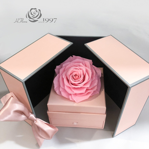 Hfloral cao cấp bảo quản hoa hồng với hộp đồ trang sức bán buôn tùy chỉnh valentine's ngày mãi mãi hoa hồng hộp đồ trang sức - Product Image 2