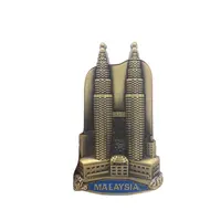 Hohe qualität Kunden City Malaysia Metall Souvenir 3D Kühlschrank Magnet