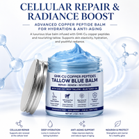 Hydratant naturel pour le visage et le corps, raffermissant, anti-âge, vitamine E, miel de Manuka, peptides de cuivre, GHK-Cu, suif de bœuf, baume bleu, blanchissant