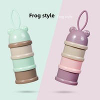 Boîte de rangement portable pour lait infantile, compartiments divisés, étanche à la lumière, scellée indépendamment, boîte à lait en poudre à trois couches