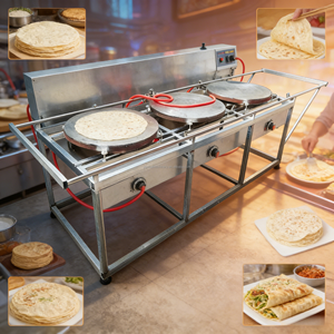 Máquina de Calentar a Gas para Hacer Tortillas/Chapati/Roti/Pita/<span class=keywords><strong>Tacos</strong></span>, Prensa Manual para Panqueques - Product Image 4