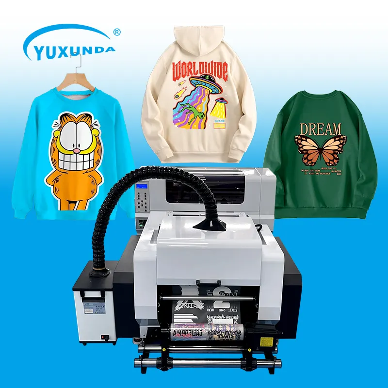 Yuxunda एक उच्च-गति के साथ DTF प्रिंटर में सभी प्रकार के बरतन और ड्रायर के लिए टी शर्ट मुद्रण
