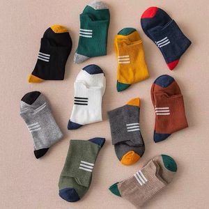 Men's Ankle <b>Socks</b> Three Stripes Color Blocking <b>Polyester</b> Fiber Basketball Sports <b>Socks</b> Four Seasons Youth Middle Aged - Product Image 5