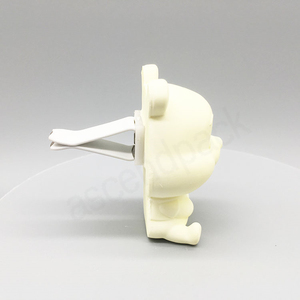 Clip <span class=keywords><strong>de</strong></span> sortie <span class=keywords><strong>de</strong></span> voiture en forme d'ours, Logo personnalisé, en céramique parfumé, diffuseur d'huile aromatique, <span class=keywords><strong>pierre</strong></span> aromatique, 1 pièce - Product Image 3