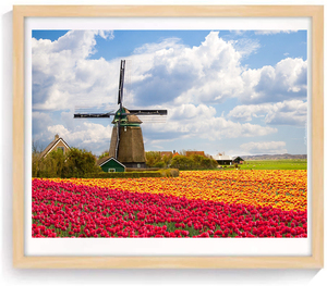 <span class=keywords><strong>Pintura</strong></span> Plástica Impresa con Acuarela Abstracta y Bordado de Diamantes con Patrón de Molino de Viento Holandés de la Marca Sunloop - Product Image 2