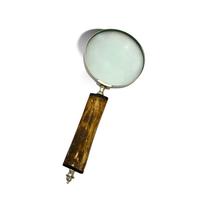 Portable Lightweight Folding Magnifier Clear Optical Glass Lens BRASS BONE Construction Art Decor Design Multipurpose for