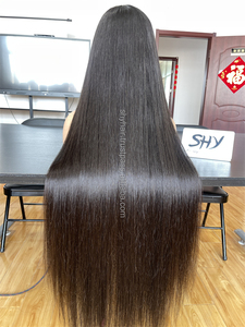 SHY Nueva Peluca Frontal de Encaje HD13*5 Sin Pegamento con Parte Media, Nudos Pequeños, Cabello Humano Virgen Europeo Pre-Desenredado, Estilo Liso para - Product Image 6