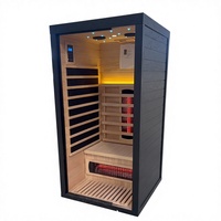 Sauna infrarouge lointain en bois de pruche pour 1 personne, idéal pour usage domestique – Offre spéciale