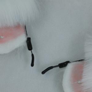 E0014 Bandeau en fourrure d'agneau avec breloques en forme de croix, mignon bandeau en peluche avec oreilles d'<span class=keywords><strong>animaux</strong></span>, accessoire de cosplay Kawaii Lolita - Product Image 6