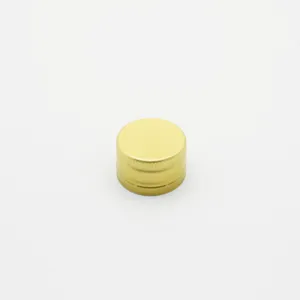 28mm Golden Aluminium Caps With Silicone Stopper For Screw Neck Vials