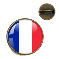 Épinglette en métal personnalisée avec drapeau palestinien, badge rond en émail pour vêtements, cadeau, souvenir
