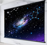 OEM 100 Écran de projection à cadre fixe pliable en cristal gris de 120 pouces Écran de projection mural Format 16:9 Écran rétractable