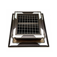 Grille de retour d'air à persiennes avec grille d'écran en aluminium marron HVAC couvercle d'évent étanche