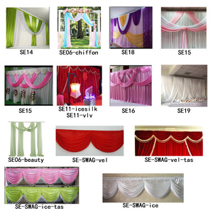 Bán Nóng Băng Lụa Sóng Sinh Nhật Tiệc Cưới Trang Trí Sân Khấu Rèm Nền 3*3M - Product Image 4