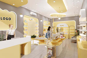 Luxury Cosmetics Store Interior Design Turnkey Beauty Retail Fixtures Custom <b>Display</b> <b>Cabinet</b> Makeup Shop Furniture Manufacturer - Product Image 5