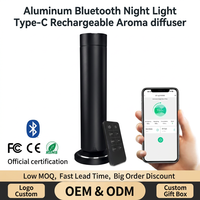 Diffuseur d'arômes sans eau et sans fil 150 ml en aluminium pour veilleuse, rechargeable Type-C, nébulisation d'huiles essentielles pour la maison
