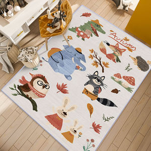 Alfombra suave con patrón de animales para decoración de habitación de niños, alfombra antideslizante de alta calidad - Product Image 3