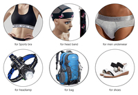 Élastique jacquard haute élasticité pour sous-vêtements et boxers, avec motifs personnalisés et taille élastique