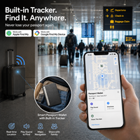 Portefeuille de voyage anti-perte avec suivi Apple Find My et Google Find My Device, double système, pour voyages d'affaires