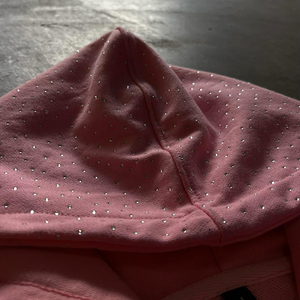 Sudadera con Capucha para Hombre, Estilo Holgado, con Apliques Bordados Pesados, Diseño Personalizado con Pedrería, Cierre de Cremallera - Product Image 4