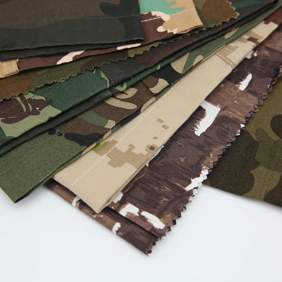 55% Katoen En 45% Polyester Twill Camouflage Stof Met Militaire Uniform Materiaal