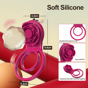 Anillo Vibrador Recargable a Prueba de Agua para Hombres, Anillo para Pene de Silicona con Estimulador de Clítoris, Retrasa la Eyaculación, Juguete Sexual para Adultos - Product Image 3