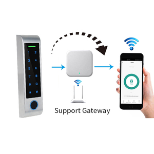 Lecteur de cartes Bluetooth RFID EM/MF en gros pour usine, contrôle d'accès biométrique par empreinte digitale avec télécommande smartphone pour portail d'entrée - Product Image 5